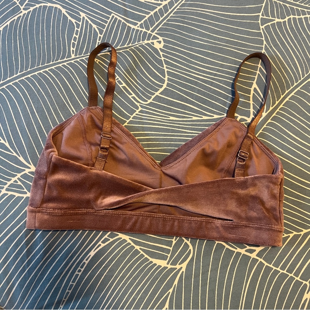 Mauve Velvet Bralette - Picture 3 of 4